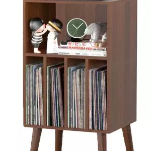 lp 수납장 사이드 엘피 LP장식장 월넛컬러 장식장 매거진랙
