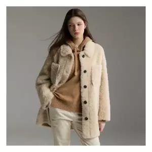 출근룩 리오벨 25FW 호주산 양모 100% 아웃포켓 하프코트