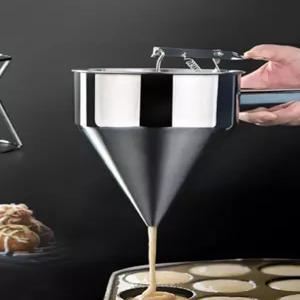 스테인리스 반죽 주입기 붕어빵 타코야끼 베이킹 깔때기