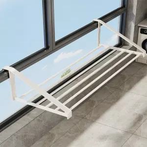 건조대 소형 화이트 빨래건조대 베란다 무타공 벽걸이