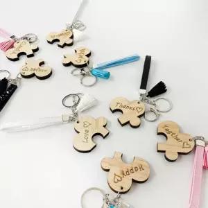 한글 원목 퍼즐 키링 만들기세트