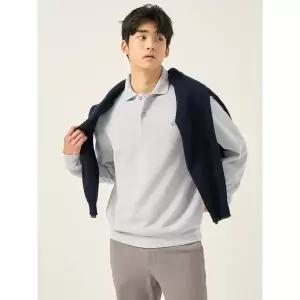매장정품 BEANPOLE 빈폴 클래식 니트라이크 칼라넥 티셔츠 라이트 그레이 (BC5941C202) 1417558