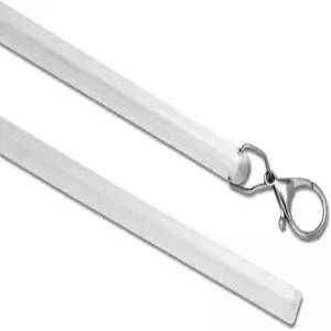 2팩 36인치 유니버설 드레이퍼 풀로드 보이지 않는 투명 커튼봉 (아크릴 36인치)