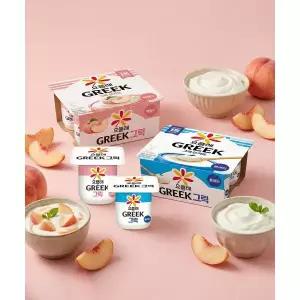 매장정품 BINGGRAE 요플레 그릭 복숭아 80g 8입 + 플레인 (총 16입)