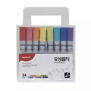 [문구/오피스] 유성매직24색세트 둥근닙 모나미