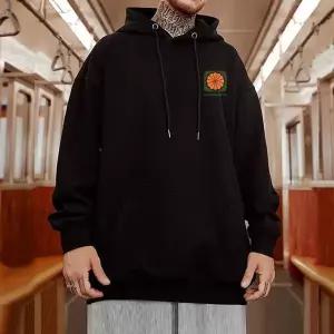 [RIZPICK]오렌지 프린팅 디자인 기모 남성 후드티셔츠