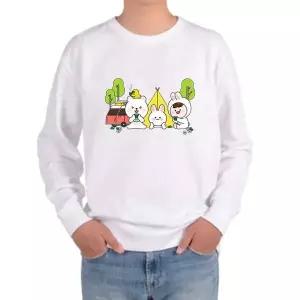 [RIZPICK]맨투맨 오트밀색상 전사이즈 곰돌이 토끼 캐릭터