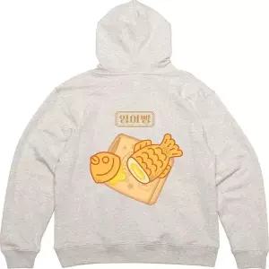 [RIZPICK]후드집업 뒷면 프린트티셔츠 잉어빵 겨울철 간식