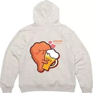 [RIZPICK]후드집업 뒷면 프린트티셔츠 치맥 맥주 치킨 혼술