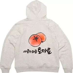 [RIZPICK]후드집업 뒷면 프린트티셔츠 새콤한과즙 토마토