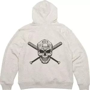 [RIZPICK]후드집업 뒷면 프린트티셔츠 야구동호회 해골구단