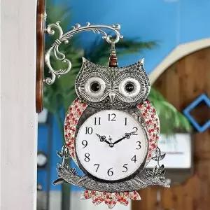 모던부엉이 양면시계 레트로레드) 양면시계 양면벽시계 벽걸이시계 인테리어벽시계