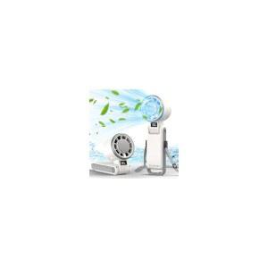 60 F 얼음 냉각 기능을 갖춘 PlayHot 업그레이드 휴대용 휴대용 선풍기, 최대 12시간 개인용 선풍기, 충전식 속도 25550RPM 강력한 휴대용 선풍기, 핸드/넥/데스크탑 선풍기 3인치(화이트)