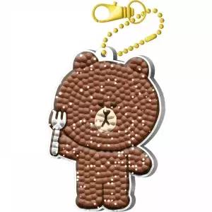 [RIZPICK]TBZ 라인프렌즈 브라운 (키링) 보석십자수 집콕놀이