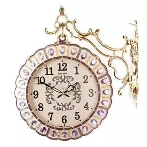 수잔7R3 보라 양면시계 080315122_2 무소음 선물 양면시계 모던시계 앤틱시계