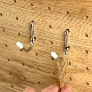 아트사인 1127 빈티지보드 후크 U형 흰색) 4개입 우드타공판 벽면수납함 수납함