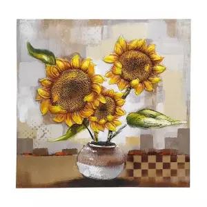 화분 해바라기 그림액자 19W34C 거실액자 집들이선물 개업선물 인테리어액자 해바라기유화