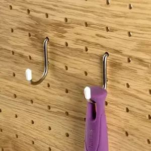 아트사인 1121 빈티지보드 후크B 흰색) 4개입 우드타공판 벽면수납함 수납함