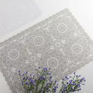 방수 식탁 매트 레이스 pvc 테이블 데코 시트 그레이 방수식탁보 식탁깔개 테이블러너