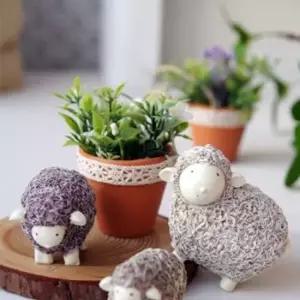 핀란드 양인형 3종 장식품 선반 인테리어 미니 장식품