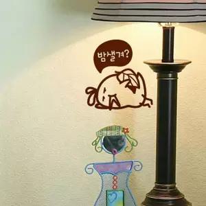 뾰롱이 포인트스티커 스위치스티커-브라운 포인트스티커 화장실스티커 욕실스티커