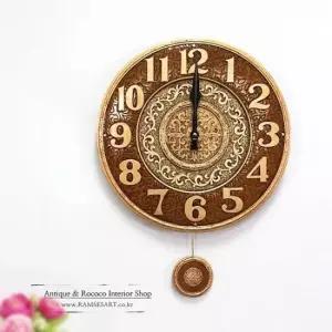 로젤리추 1002150112 벽시계 무소음 선물 양면시계 모던시계 앤틱시계