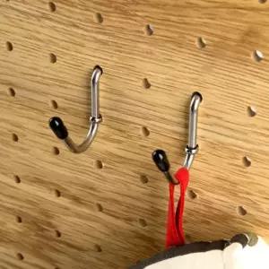 아트사인 1126 빈티지보드 후크 U형 검정) 4개입 우드타공판 벽면수납함 수납함