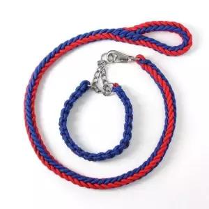 [반려] 트위스트 목줄+리드줄 로프줄 1.3m 대형견