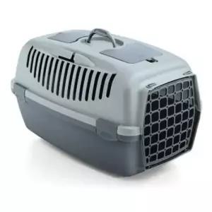 [반려] 플라스틱문 반려동물 이동장 걸리버2 스틸블루 1P