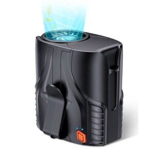 디콤 포터블 개인용 허리 팬 & 넥 팬, 14,000RPM 브러시리스 모터, 40시간 런타임 충전식, 6단 조용한 작동, 캠핑/작업장/야외용 클립온 개인용 바디 쿨링