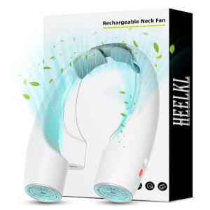 힐클 AI 넥 선풍기, 4단 조절 가능한 휴대용 개인용 선풍기 충전식, 4000mAh 배터리 고속 냉각 웨어러블 선풍기, 가정, 사무실, 여행, 실외용 초소음