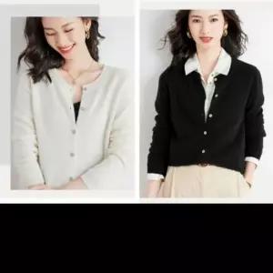 간절기 기본 숏 무지 가디건 여성 베이직 봄