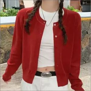 여자 라운드넥 아우터 간절기 데일리 베이직 3컬러 기본 니트가디건