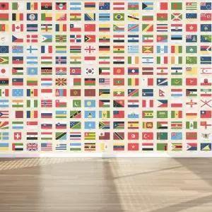 [RIZPICK]세계국기 국가아트벽지 뮤럴아트 프리미엄벽지