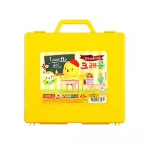 동아 크레용 48색 노랑병아리 새학기 준비물 이름표 견출지 세트