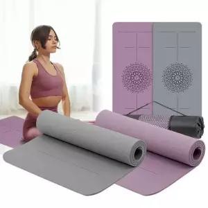 와이드TPE센터라인 8mm 두꺼운 요가매트 헬스장 홈트