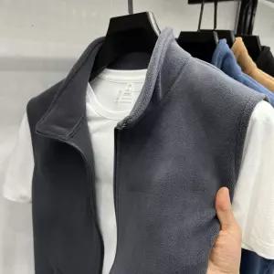 가을 집업 카디건 하이넥 폴라폴리스 님성 민소매 조끼 양면 데일리 다올3