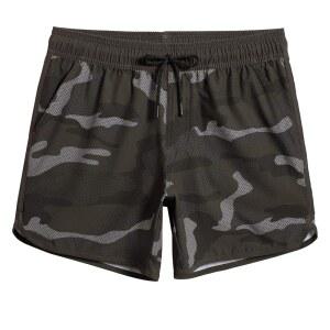 남성용 매직 운동 반바지 5인치 체육관 러닝 스트레치 퀵 드라이 포켓 포함