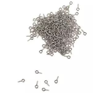 키링 미니어처 부자재 실버 9자핀 100개입