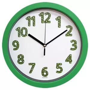 GPM4656 무소음 잔디 벽시계 그린 28cm 제조한국
