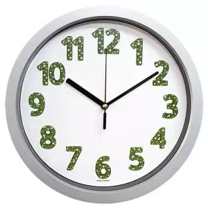 GPM4654 무소음 잔디 벽시계 실버 28cm 제조한국