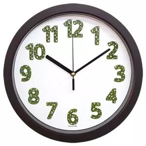 GPM4653 무소음 잔디 벽시계 진밤색 28cm 제조한국