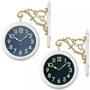 GPM3331 야광 무소음 메탈 양면 벽시계 제조한국