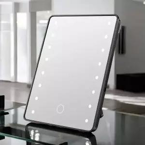 3단 밝기 LED 조명거울 블랙 메이크업거울