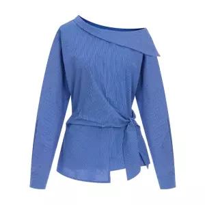 [티뷰] 드레이프타이스트라이프블라우스_V6A-CBL027