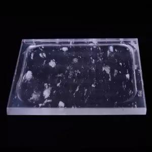 크리스탈 돌판 불판 투명 접시 구이판 채소 원형 단일 고기