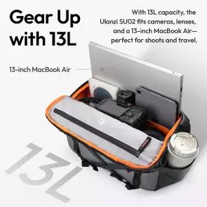 디지털 카메라가방 Ulanzi SU02 13L 카메라 크로스 바디 백 슬링 야외 여행 가방 Canon Sony Nikon 용 보호