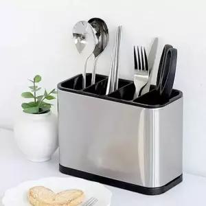 주방 OC68JL36 커트러리 조리도구 물빠짐 스텐 사각 4구 수저통