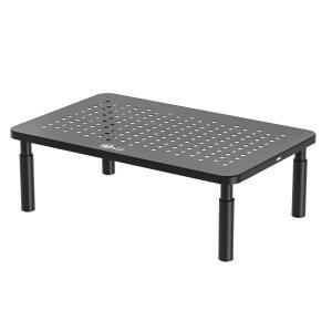 책상용 WALI 컴퓨터 모니터 스탠드, 조절 가능한 노트북 라이저, 사무실, 가정, 학용품(STT003)을 위한 책상 1팩, 블랙