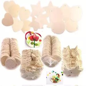 고퀄리티   목걸이 나무메달 와패 별 하트 이름표 모양와패 나무와패 나비 만들기 모양4종 원형 대용량